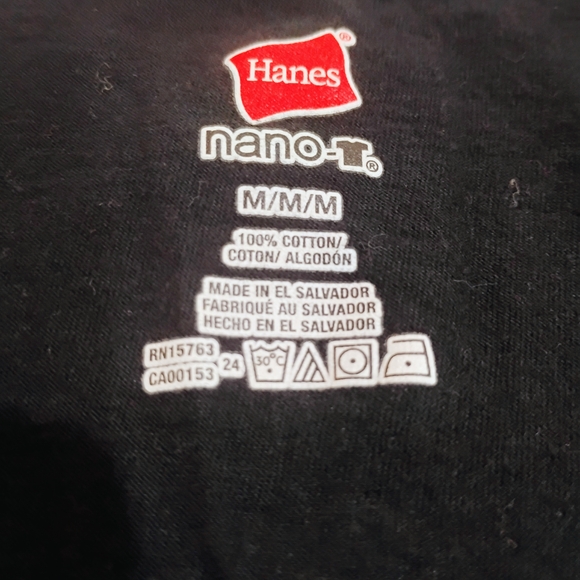 Hanes Black V-Neck Tee with Orange Glitter 'Tigers' Script - Picture 3 of 6